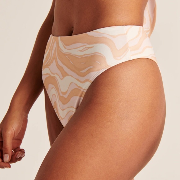 CINCHED BRALETTE SWIM TOP & TALL SIDE HIGH-WAIST HIGH-LEG CHEEKY BOTTOMS - Picture 6 of 8